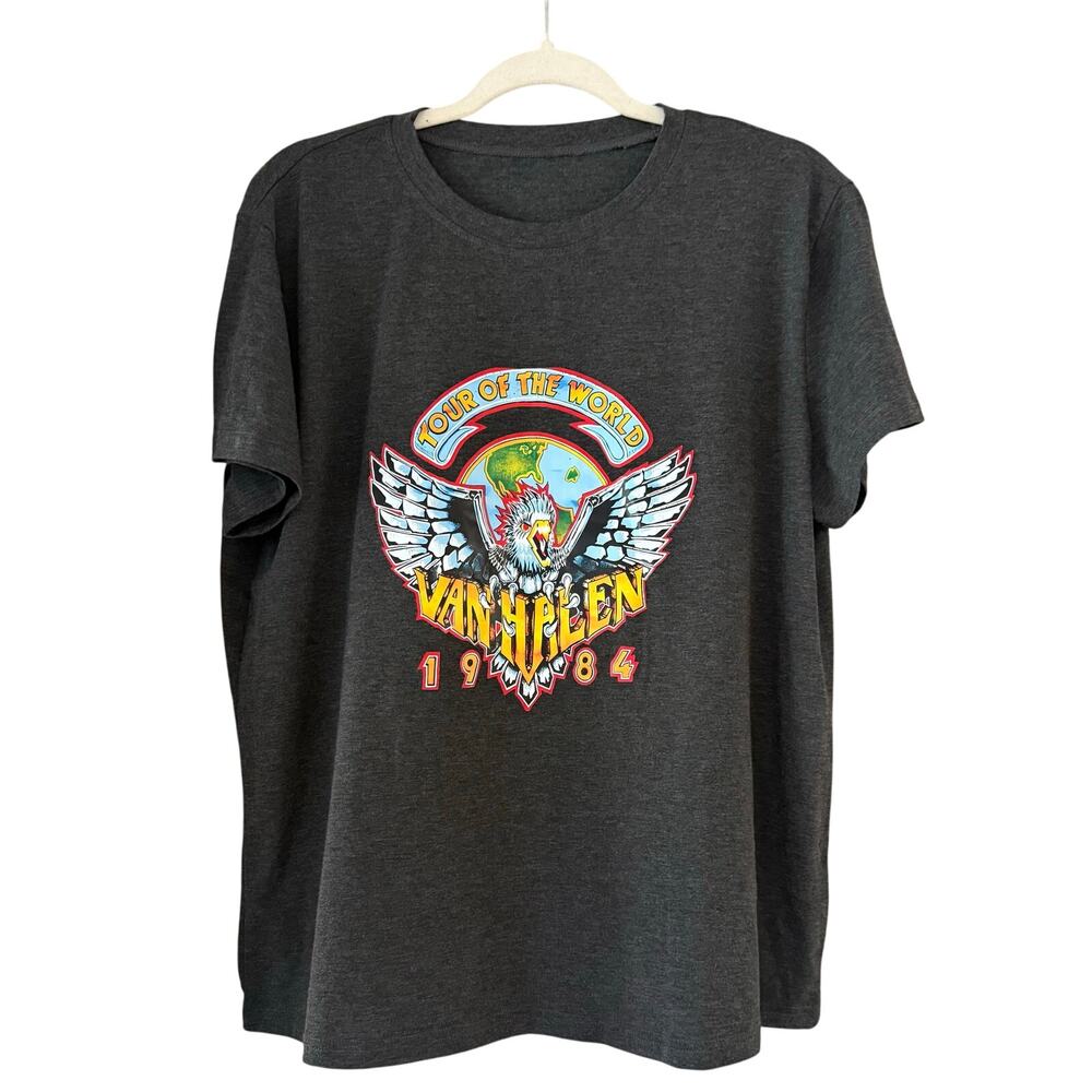 Van Halen World Tour 1984 commemorative t-shirt Read Size Description